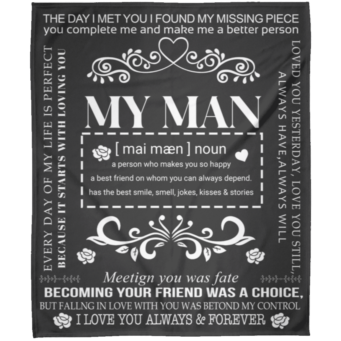 To My Man | FLM Arctic Fleece Blanket 50x60