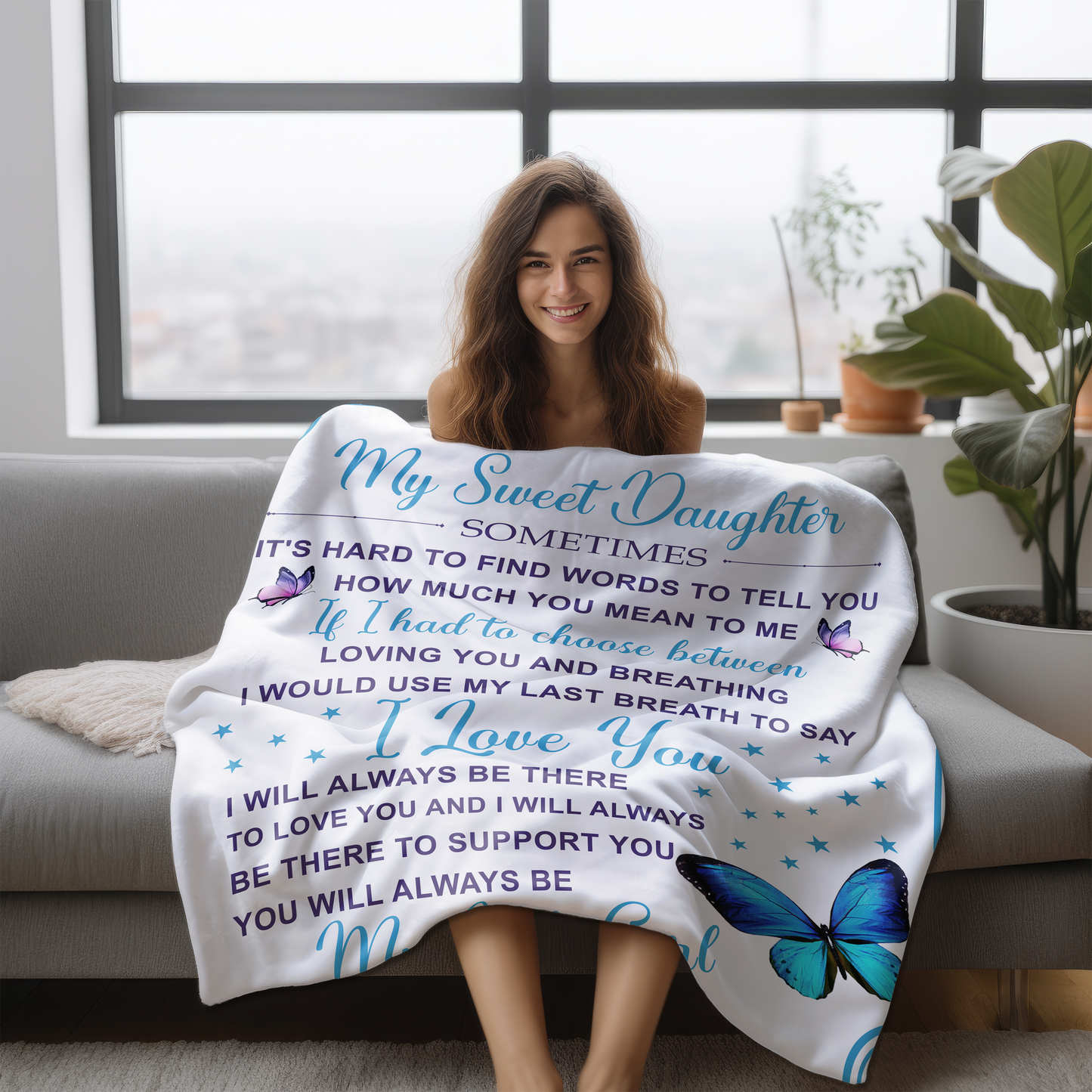 To My Sweet Daughter | FLM Arctic Fleece Blanket 50x60