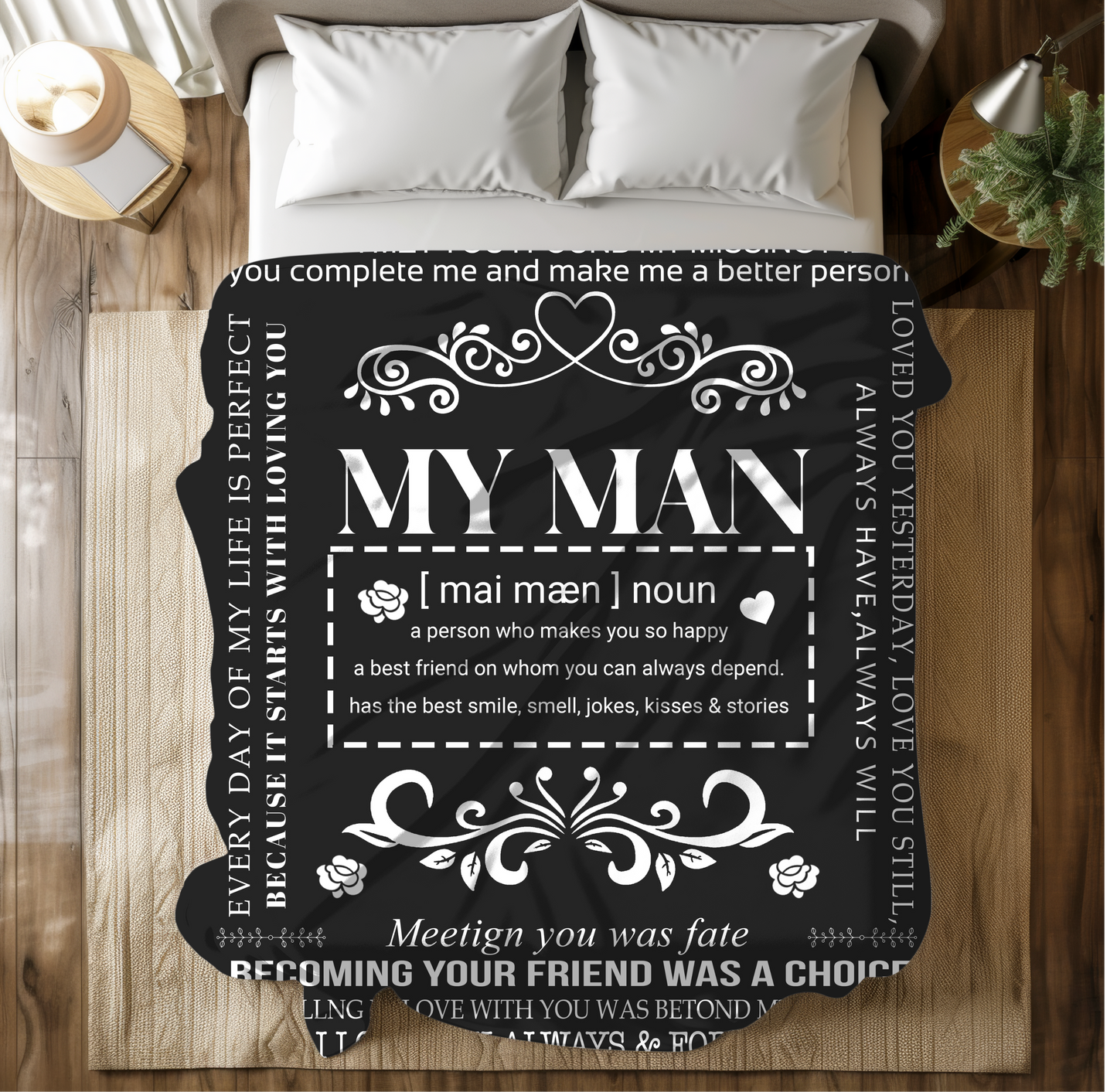 To My Man | FLM Arctic Fleece Blanket 50x60